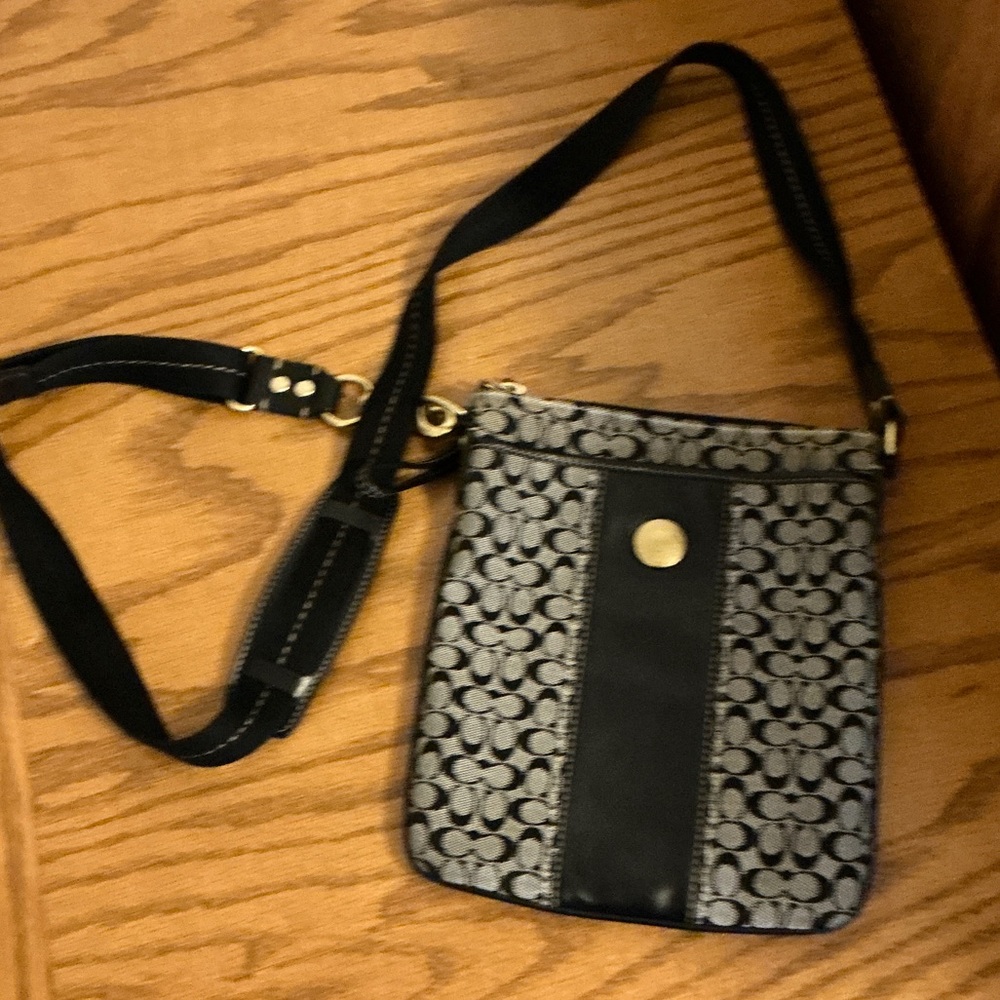 Coach Black and Gray Crossbody Bag